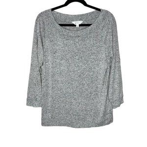 Women's Market and Spruce Heathered Gray Long Sleeve‎ Sweater Sz L